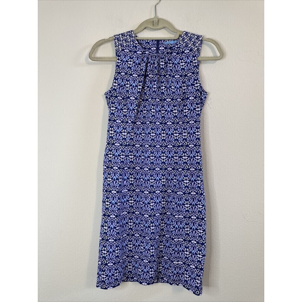 J. MCLAUGHLIN $178 Smooth Stretch Shirred Sleeveless Shift Dress Size XS